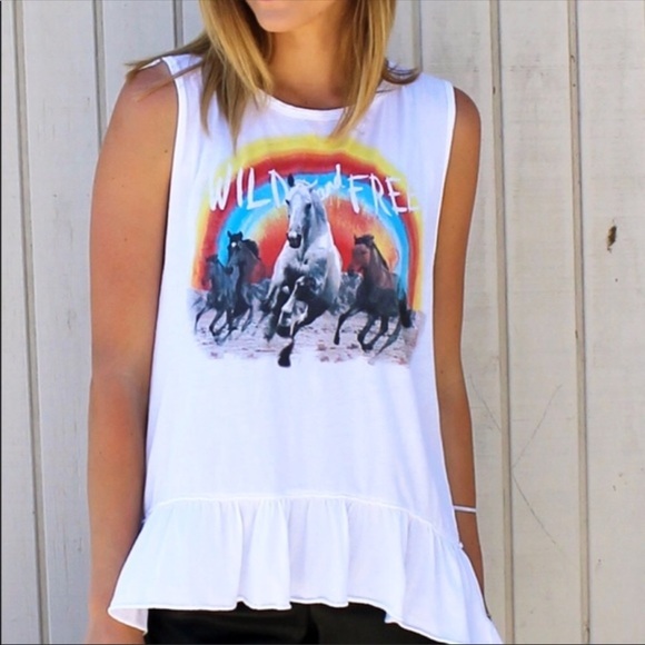 Chaser Tops - SOLD CHASER Wild and Free Tank Top